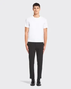 Hombre Prada CAMISETAS Y POLOS^Camiseta De Algodón Elástico