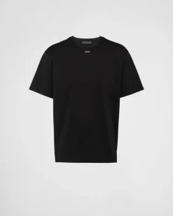 Hombre Prada CAMISETAS Y POLOS^Camiseta De Algodón Elástico
