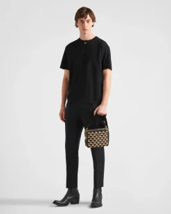 Hombre Prada CAMISETAS Y POLOS^Camiseta De Algodón Elástico