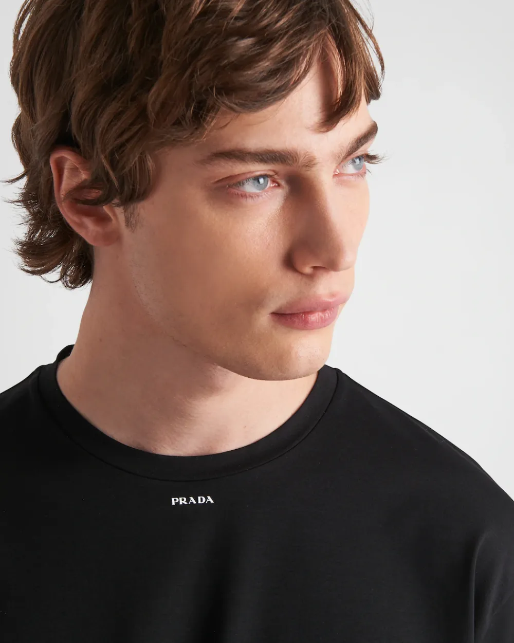 Hombre Prada CAMISETAS Y POLOS^Camiseta De Algodón Elástico