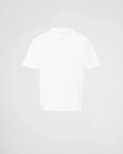 Hombre Prada CAMISETAS Y POLOS^Camiseta De Algodón Elástico