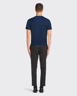 Hombre Prada CAMISETAS Y POLOS^Camiseta De Algodón Elástico