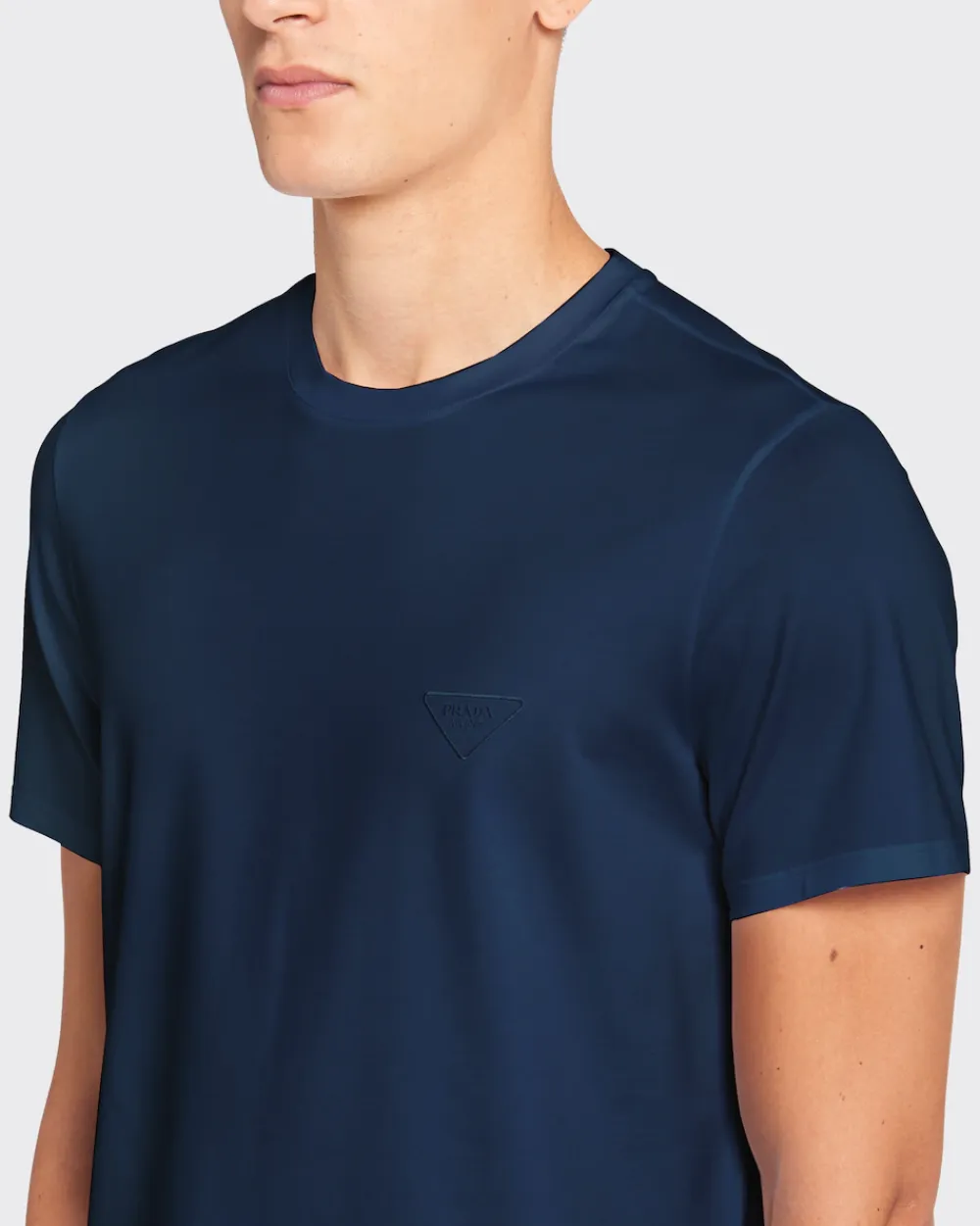 Hombre Prada CAMISETAS Y POLOS^Camiseta De Algodón Elástico