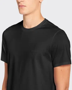 Hombre Prada CAMISETAS Y POLOS^Camiseta De Algodón Elástico