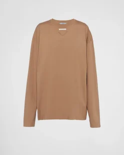 Mujer Prada CAMISETAS Y SUDADERAS^Camiseta De Punto