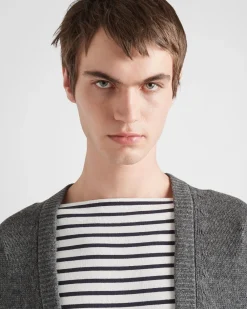Hombre Prada CAMISETAS Y POLOS^Camiseta De Punto De Manga Larga