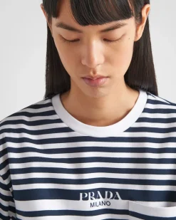 Mujer Prada CAMISETAS Y SUDADERAS^Camiseta De Punto Estampado