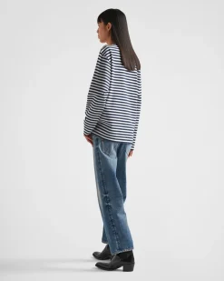 Mujer Prada CAMISETAS Y SUDADERAS^Camiseta De Punto Estampado