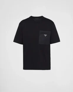 Hombre Prada CAMISETAS Y POLOS^Camiseta De Punto Y Re-nylon