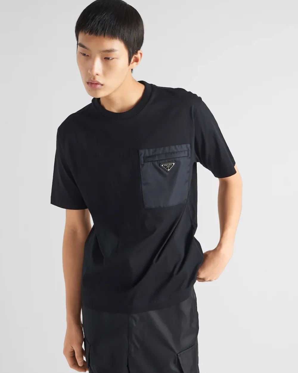 Hombre Prada CAMISETAS Y POLOS^Camiseta De Punto Y Re-nylon
