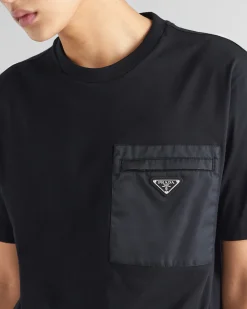 Hombre Prada CAMISETAS Y POLOS^Camiseta De Punto Y Re-nylon