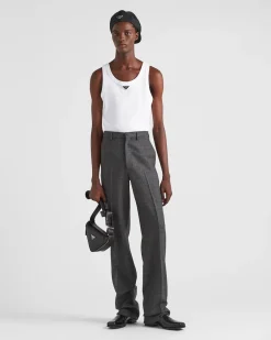 Hombre Prada CAMISETAS Y POLOS^Camiseta De Tirantes De Algodón