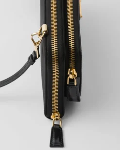 Mujer Prada CARTERAS Y TARJETEROS^Cartera De Re-nylon Y Piel Cepillada Con Bandolera