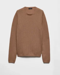 Hombre Prada TEJIDOS DE PUNTO^Cashmere Crew-neck Sweater