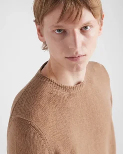 Hombre Prada TEJIDOS DE PUNTO^Cashmere Crew-neck Sweater
