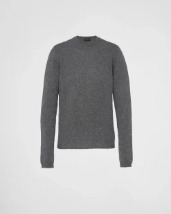 Hombre Prada TEJIDOS DE PUNTO^Cashmere Crew-neck Sweater