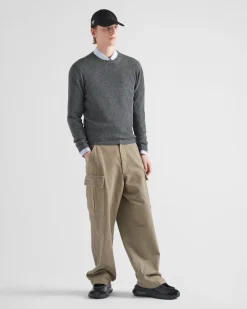 Hombre Prada TEJIDOS DE PUNTO^Cashmere Crew-neck Sweater
