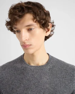 Hombre Prada TEJIDOS DE PUNTO^Cashmere Crew-neck Sweater