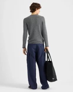 Hombre Prada TEJIDOS DE PUNTO^Cashmere Crew-neck Sweater