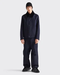 Hombre Prada CHAQUETAS Y ABRIGOS^Cazadora Con Cuello De Borreguillo