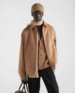 Hombre Prada CHAQUETAS Y ABRIGOS^Cazadora Corta De Pelo De Camello