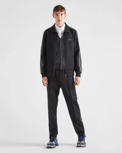 Hombre Prada ROPA DEPORTIVA Y SUDADERAS|CHAQUETAS Y ABRIGOS^Cazadora De Lana Y Mohair