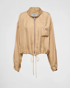 Mujer Prada CHAQUETAS Y ABRIGOS^Cazadora De Sarga De Seda
