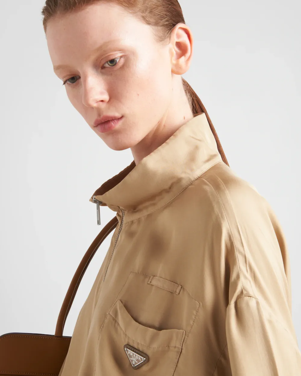 Mujer Prada CHAQUETAS Y ABRIGOS^Cazadora De Sarga De Seda