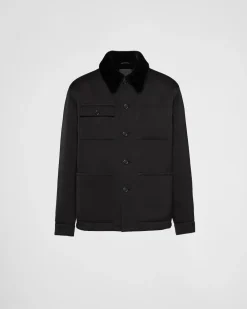 Hombre Prada CHAQUETAS Y ABRIGOS^Cazadora De Seda Y Algodón