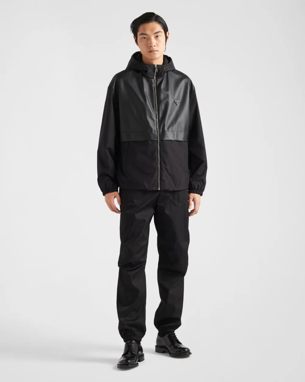 Hombre Prada ROPA DE ABRIGO^Cazadora De Seda Y Piel