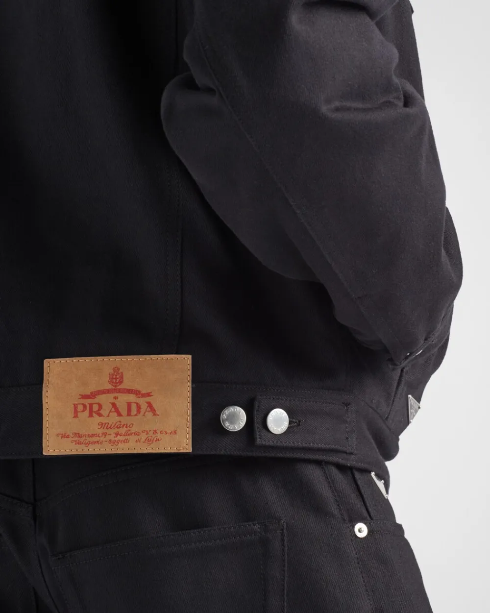Hombre Prada TEJIDO VAQUERO^Cazadora Vaquera Acolchada De Bull Denim
