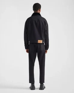 Hombre Prada TEJIDO VAQUERO^Cazadora Vaquera Acolchada De Bull Denim