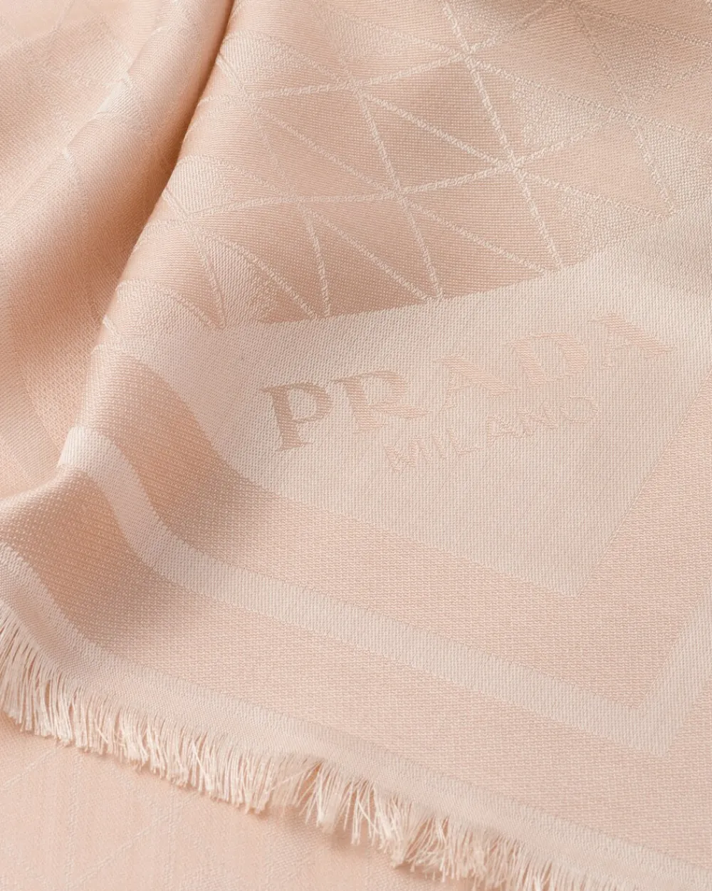 Mujer Prada BUFANDAS Y PAÑUELOS^Chal De Jacquard De Seda Y Lana Con Motivo Symbole