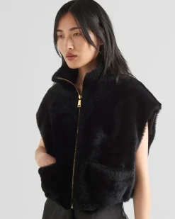 Mujer Prada ROPA DE PIEL^Chaleco De Borreguillo
