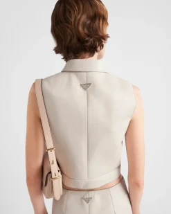 Mujer Prada ROPA DE PIEL^Chaleco De Napa Elástica