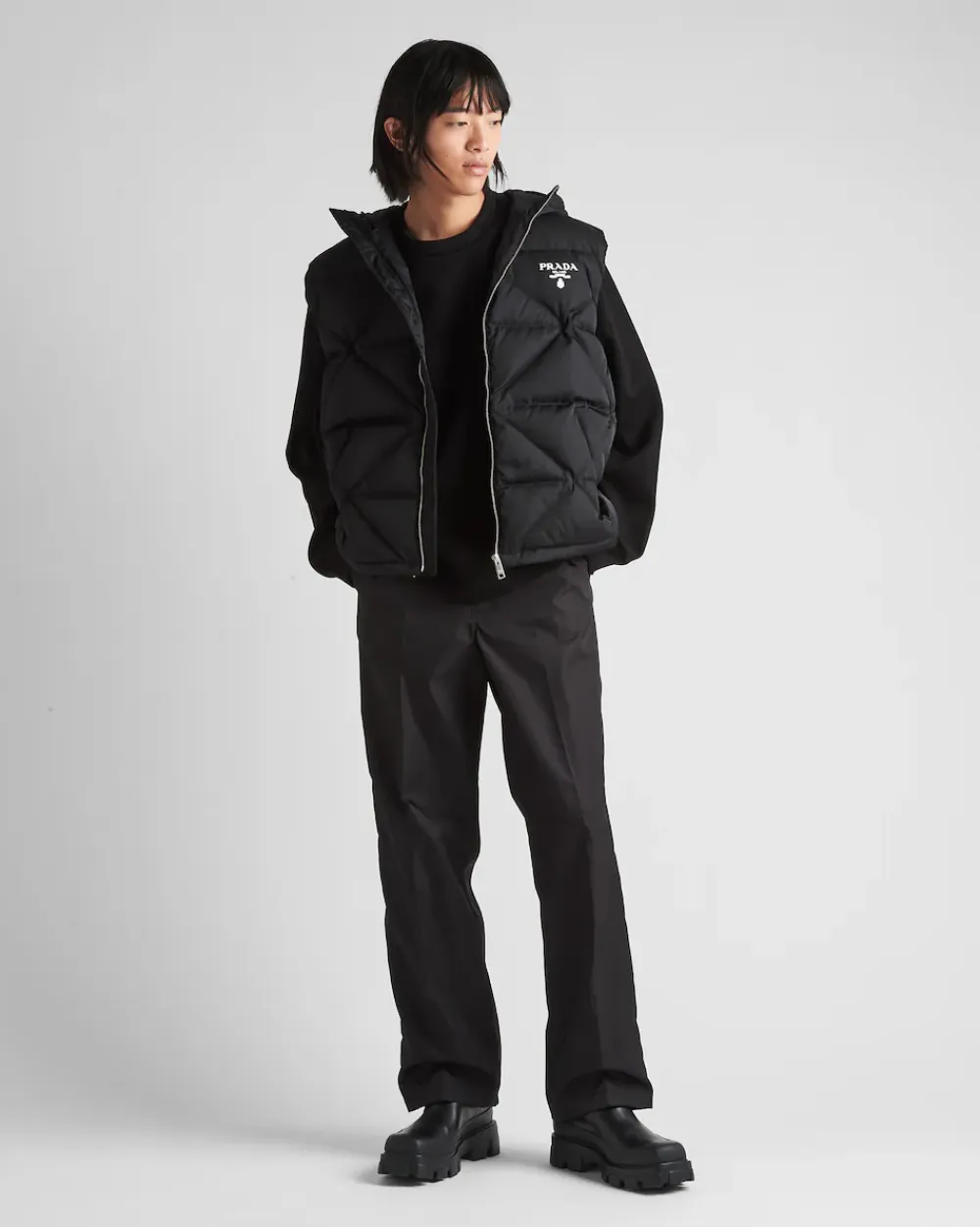 Hombre Prada COLECCIÓN MASCULINA|ROPA DE ABRIGO^Chaleco De Plumón En Re-nylon