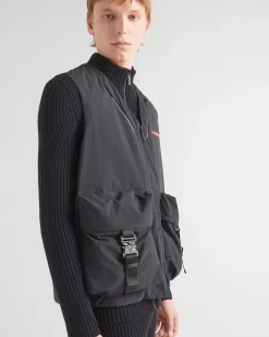 Hombre Prada ROPA^Chaleco De Tejido Técnico Ligero
