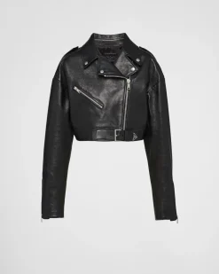 Mujer Prada ROPA DE PIEL^Chaqueta Biker De Piel