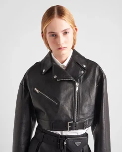 Mujer Prada ROPA DE PIEL^Chaqueta Biker De Piel