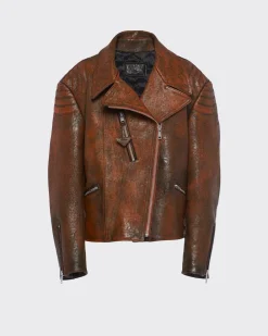 Mujer Prada ROPA DE PIEL^Chaqueta Biker De Piel