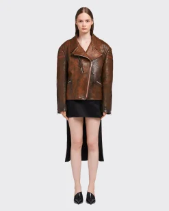Mujer Prada ROPA DE PIEL^Chaqueta Biker De Piel