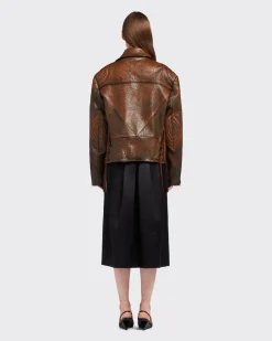 Mujer Prada ROPA DE PIEL^Chaqueta Biker De Piel