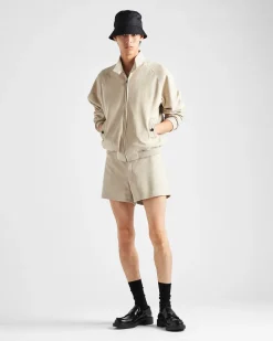 Hombre Prada ROPA DE PIEL^Chaqueta Bomber De Ante
