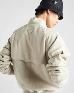 Hombre Prada ROPA DE PIEL^Chaqueta Bomber De Ante