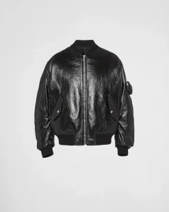 Hombre Prada ROPA DE PIEL^Chaqueta Bomber De Napa