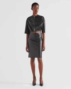 Mujer Prada ROPA DE PIEL^Chaqueta Bomber De Napa