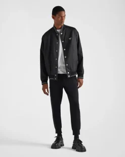 Hombre Prada ROPA DEPORTIVA Y SUDADERAS^Chaqueta Bomber Reversible De Felpa De Algodón Y Re-nylon