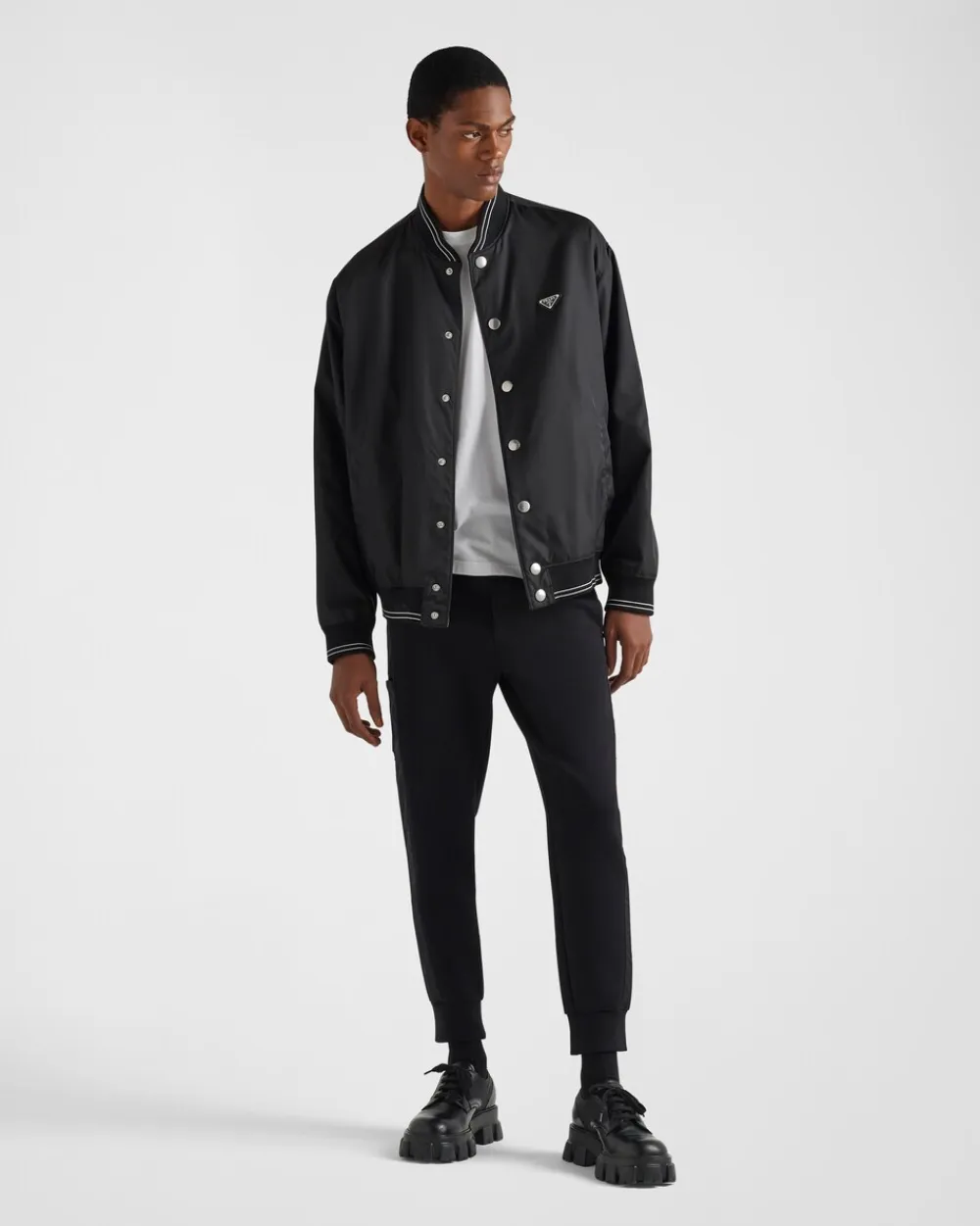 Hombre Prada ROPA DEPORTIVA Y SUDADERAS^Chaqueta Bomber Reversible De Felpa De Algodón Y Re-nylon