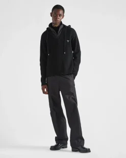 Hombre Prada TEJIDOS DE PUNTO^Chaqueta Con Capucha De Cachemir Y Re-nylon