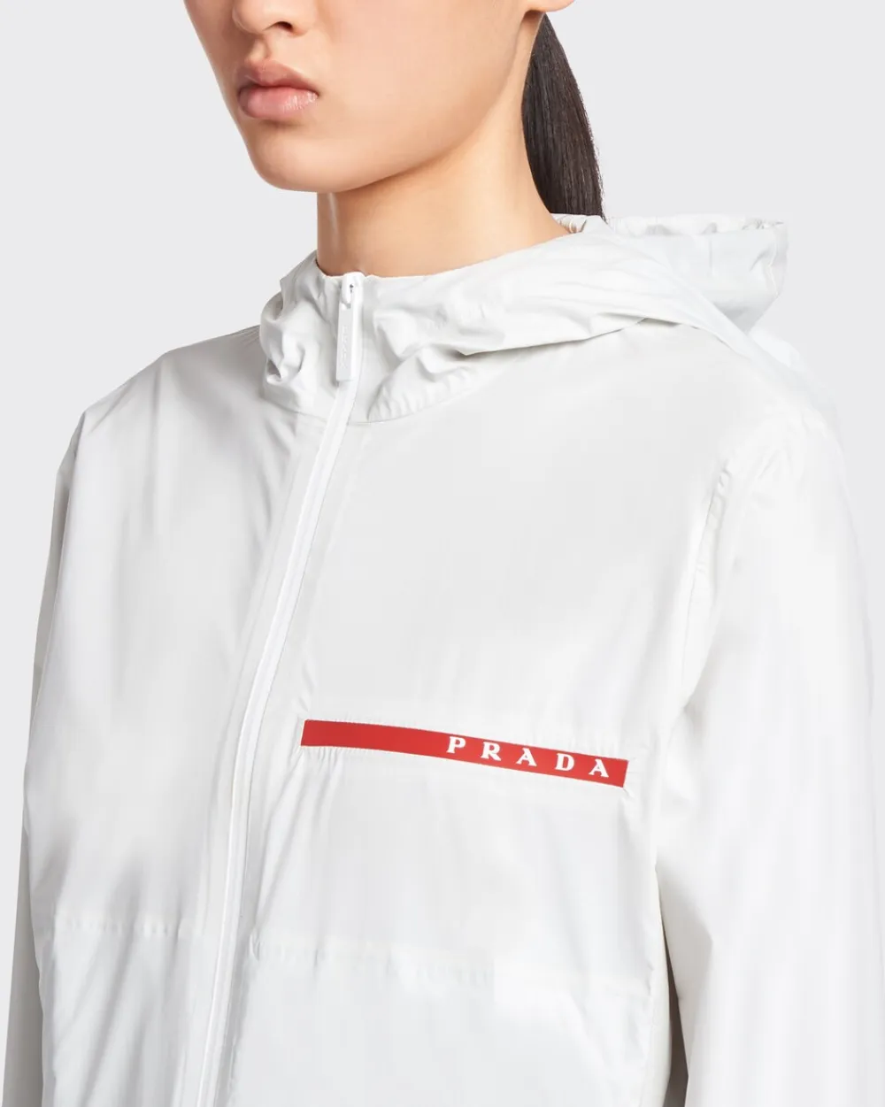 Mujer Prada ROPA^Chaqueta Con Capucha De Re-nylon Ligero